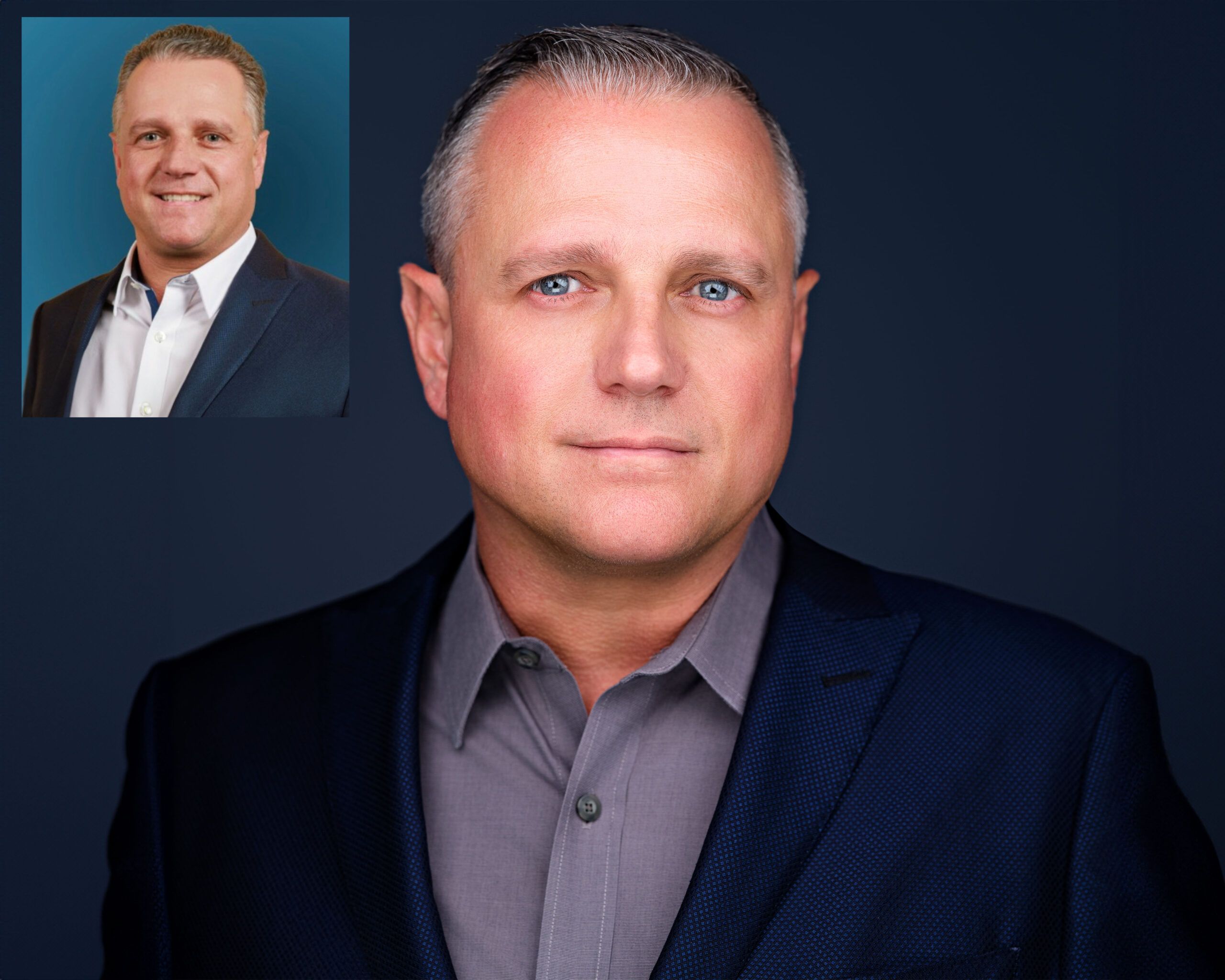 Executive headshot showcasing his linkedin profile picture and after working with duane furlong studios