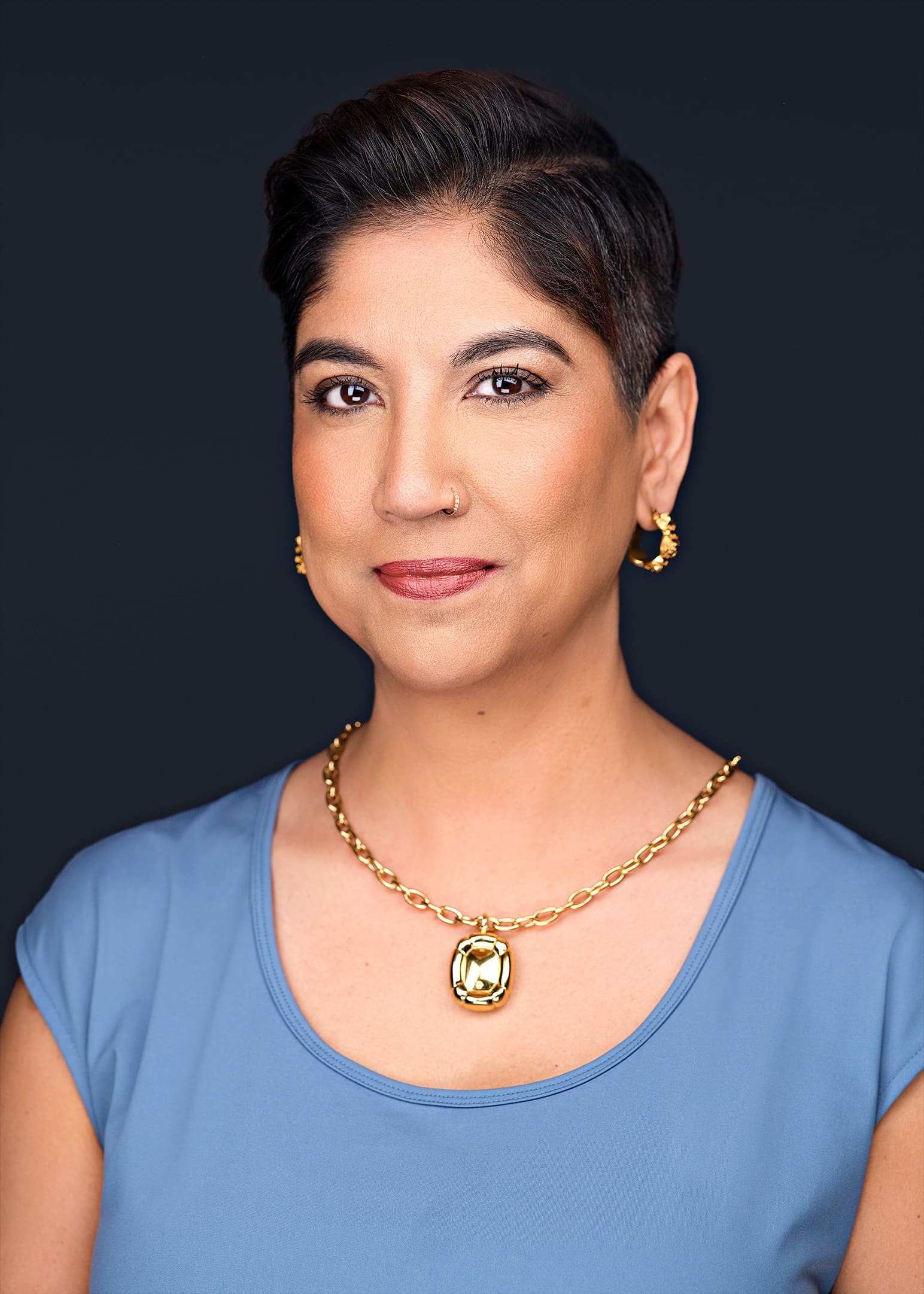 Businesswoman in formal attire headshot in Phoenix